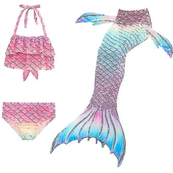 Den nya Barns sjöjungfru Mermaid Tail Baddräkt Mermaid 120cm 120cm style2