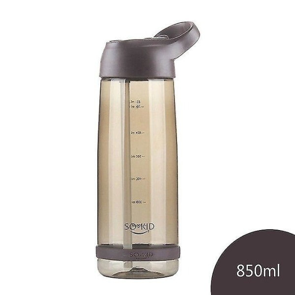 Ulkovesipullo olkiurheilupulloilla vuotamaton ympäristöystävällinen lapsille koululle Brown 850ml