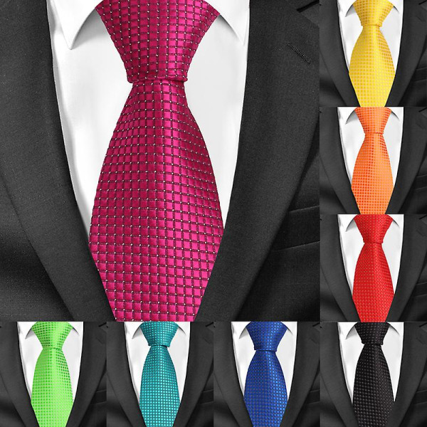 Klassiske plaid halsbånd til mænd Casual jakkesæt Slips Gravatas Stripe Blue Herre slips til business bryllup 8 cm bredde mænd slips LD27201