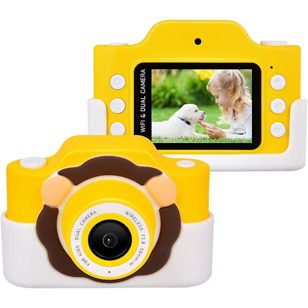 Kamera suojapussin värinäytöllä ja 24 megapikselin kaksoiskameralla Yellow
