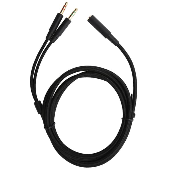 2-i-1 lydadapterkabel til Kingston HyperX Cloud Stinger/Cloud Mix/Cloud Alpha