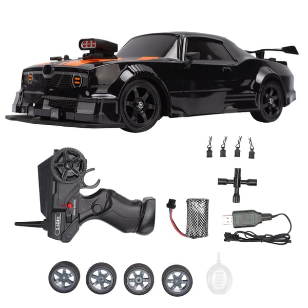 1 16 RC Driftbil 4WD Simulerad LED-ljusleksak för åldrarna 6+