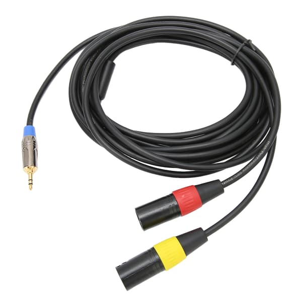 1/8 tommer til XLR Kabel Professionel 3,5 mm til Dobbelt Han XLR Adapter til iPhone PC Laptop 3m/9,8ft