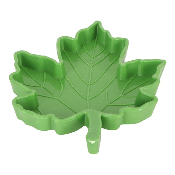 Maple Leaf Reptil Vandfoder Plastik Kæledyrsskål Drikkebakke til Gekkoer Firben Edderkopper Skildpadder Grøn