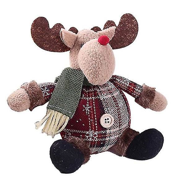 Jul sød lille mand Santa snemand hjortedukke juledekoration gave elg Elk
