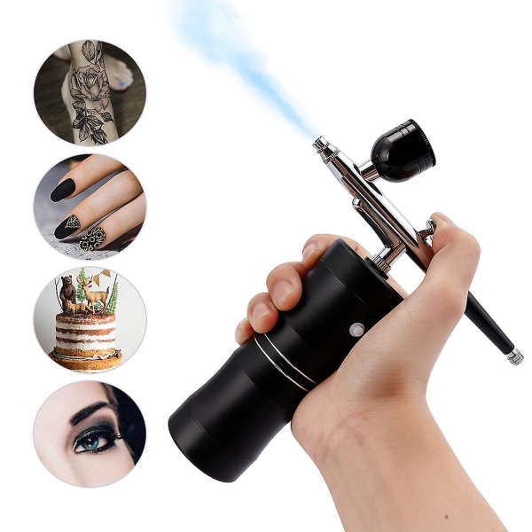 Top 0,3 mm Mini Air Compressor Kit Air-brush Paint Spray Gun Airbrush til negle