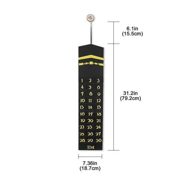 30 dagars vardagsrum Eid Mubarak muslimsk heminredning Ramadan-kalender Nedräkning