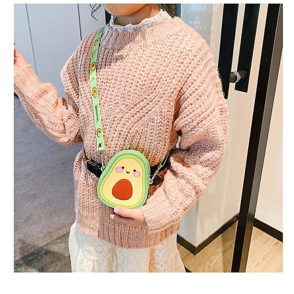 Fruit Avocado Shape Design Girls Kukkaro Canvas Crossbody Laukku Tyylikäs olkalaukku Watermelon Red