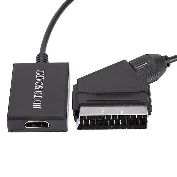 Hdmi till scart omvandlare 1080p Hd Audio Video Adapter För Hdtv Dvd Sky Box Stb