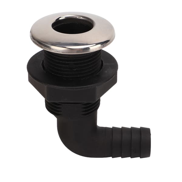 3/4 tommer Marine Albue Nylon Skrog Slangeforbindelse Sort Marine Hardware
