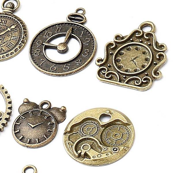 20 kpl / set Kellon riipuskoru, monivärinen sekoitettu watch Gear Hammaspyöräkorut Steampunk kellokoru