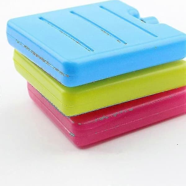 3 små mini-isbiter for kjølebag, matboks, camping, piknik, campingvogn Blue