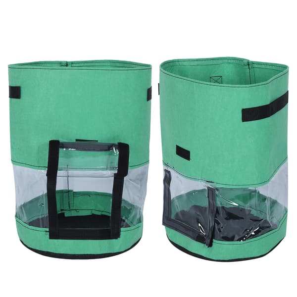 2-pack 10 Gallon Potatisodlingssäck Andningsbart Nonwoven-tyg för Inomhus- och Utomhusplantering