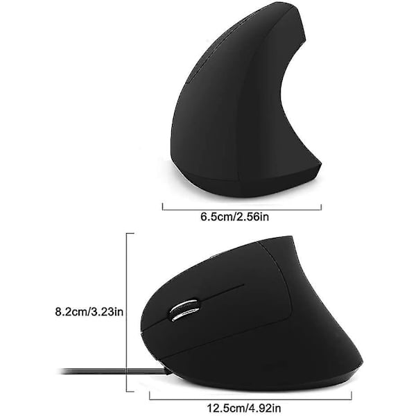 Venstrehendt mus Vertikal Ergonomisk mus Kablet optiske mus 800/1200/1600 dpi For datamaskin Pc Laptop Desktop St-001