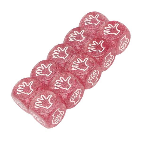 10 stk 6-sidige terninger Sett Vanntett Transparent Polyhedral Brettspill Terninger Rød
