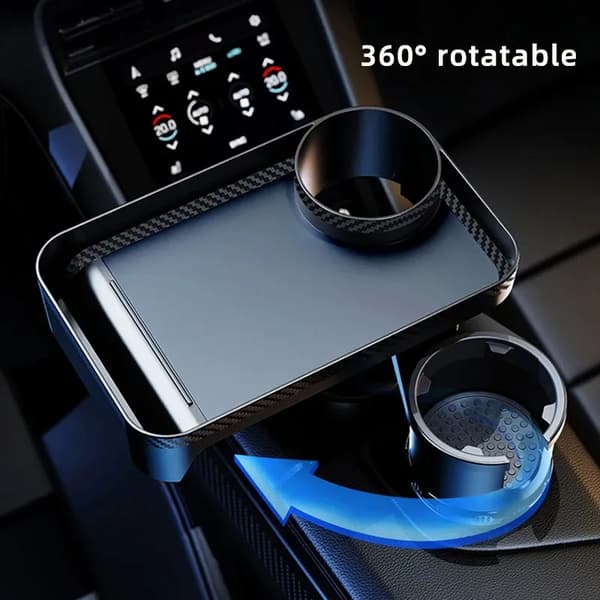 【BQ】Bil kopholder Expander adapter 360° Roterende pladeholder sort black large