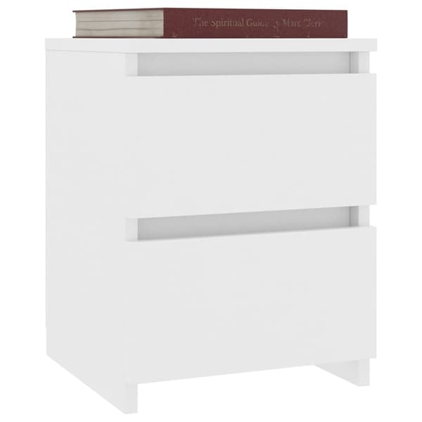 【BQ】vidaXL Natbord 2 stk. hvid 30x30x40 cm konstrueret træ Vit Vit white