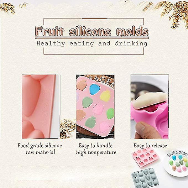 Istärningsbricka Frukt Form Ananas Mould Gelékex Choklad Godis Form 2-pack set