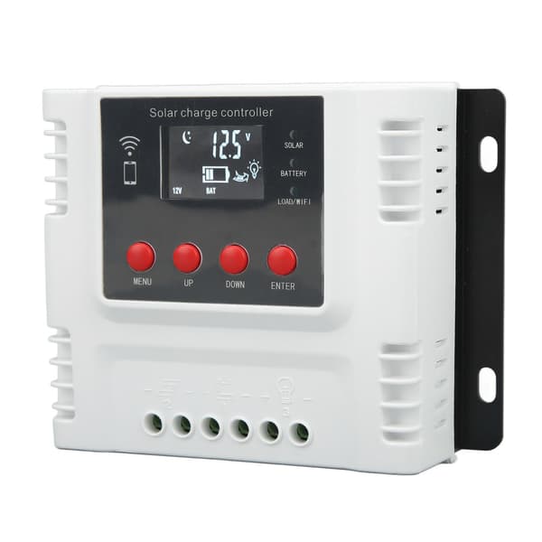 12V 24V 48V Solar Opladningsregulator 30A LCD-display Overopladningsbeskyttelse Batteriregulator
