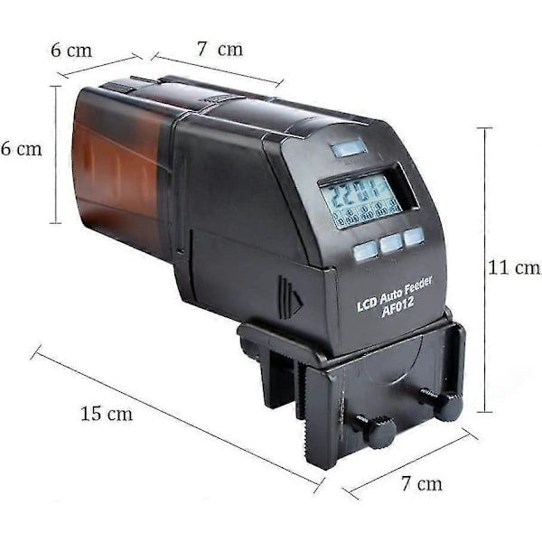 【BQ】Automatisk fiskefoderautomat med LCD-display, automatisk akvariefoderautomat, automatisk akvariefiskefoderautomat Zekai