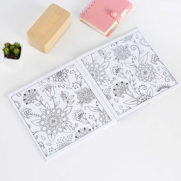 【BQ】Färgbok för Vuxna 128 Sidor - Zen Mandalas Mindfulness Vit white
