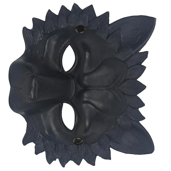 1 kpl 3D Lion Mask Halloween Cosplay Lion Mask -juhlatarvikkeet festivaalitanssibileiden naamiointiin (musta)