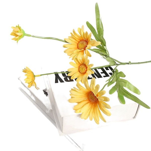 Simulering Krysantemum Krysantemum Bukett Enkel tusenfryd Bryllup Buedekorasjon Blomsterarrangement Krysantemum Simulering Blomst Fake Flower Sof White
