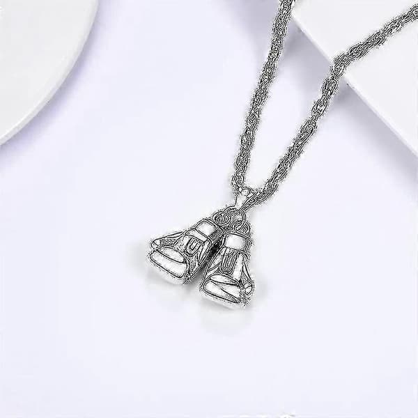 Kaulakoru nyrkkeilyhansikasriipuksella 925 hopeaa - 50 cm Silver