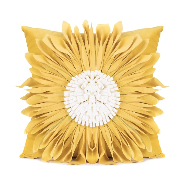 3D Krysantemum Blomma Kudde Gul