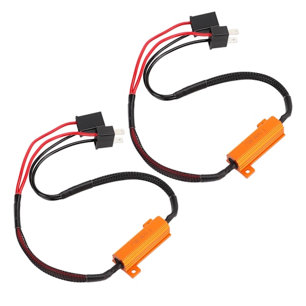 LED Decoder H7 Aluminium Hus Enkelt Modstandstråd LED Forlygte Fejl Decoder