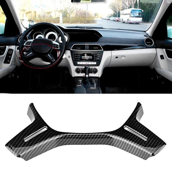 Kolfibermönster ABS rattglanstrim för Benz C Class W204 2011-2013
