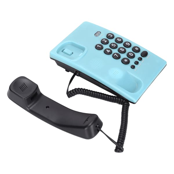 Multifunktionel fastnettelefon til kontor- og hotelbrug (blå)