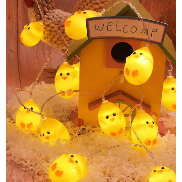 Easter Chicks String Lights Easter Egg Lights (3M 26LEDs utan batteri)