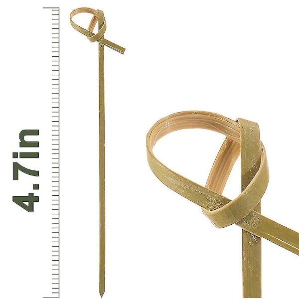 200 Counts Cocktail Sticks Bambus Knotted Spid Tandstikker