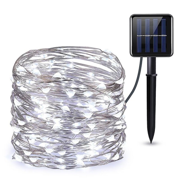 32m/22m/12m/7m Solar LED-ljus Utomhus festonglampa Trädgård Fairy Light String 1~2PC Vattentät julgirland Yard dekoration 22M 200LED