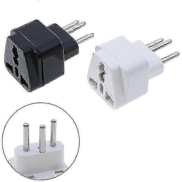 Universal/USA/EU til Sveits strømadapter for reise Black 1pc