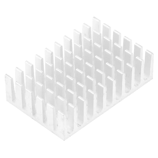 10 stk. køleplade sølv aluminium køleradiator til flere formål 23 x 35 x 10 mm