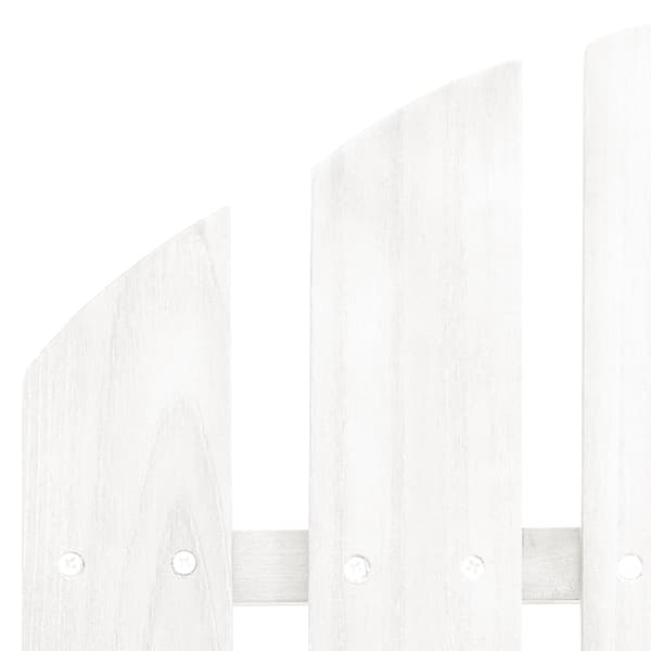 【BQ】vidaXL Hagestol med ottoman tre hvit White Vit
