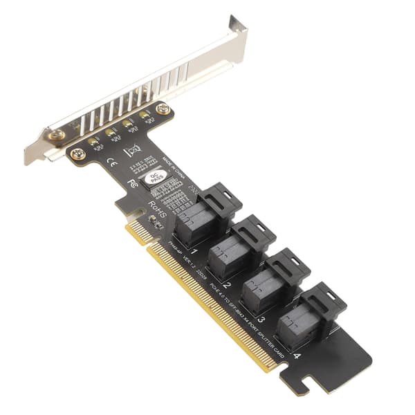 PCIE X16 - 4-portinen U.2 NVME-sovitin