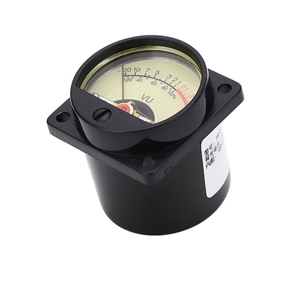 Høj Præcision VU Meter Gul Pointer Skive Hvid LED Baggrundsbelyst Forstærker Panel Header