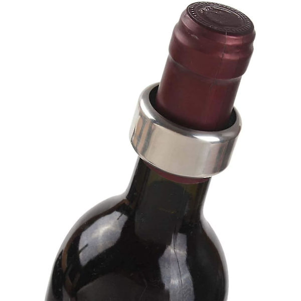 Set med 4 droppringar i rostfritt stål Återanvändbara läckagesäkra tillbehör för bar, jul