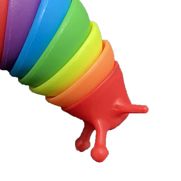 Färgglad Flexibel Stress Relief Snigel Leksak 18.5cm 7.28in Sensorisk Dekompression Insekt för Avkoppling