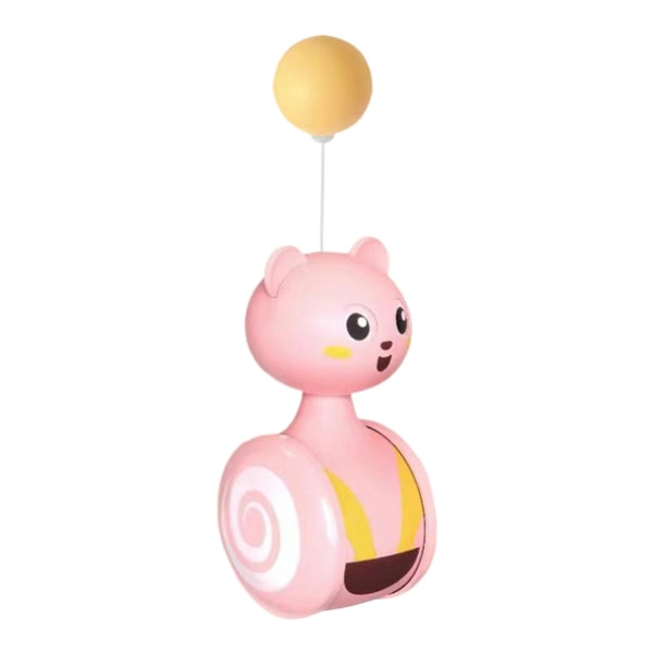 Katt Teaser Leksak Kreativ Reptålig tecknad muodossa Husdjur Kattunge Katt Fjäder Tumlare Leksak Husdjurstillbehör Stad Pink