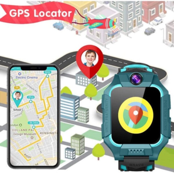 Den nya Smart Watch kamera för barn GPS Ring efter hjälp Watch Green