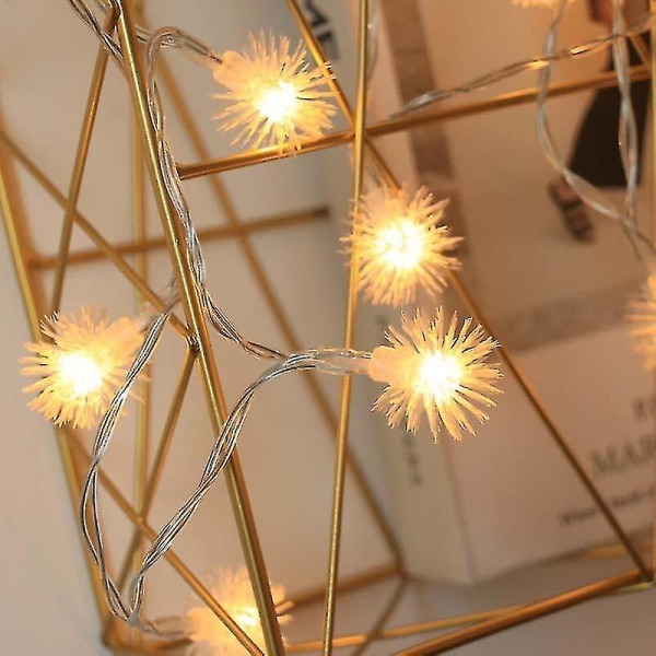 Led Hair Ball String Lights Trädgård Trädgårdsdekoration Jul Batteridriven 16.4FT 50LED