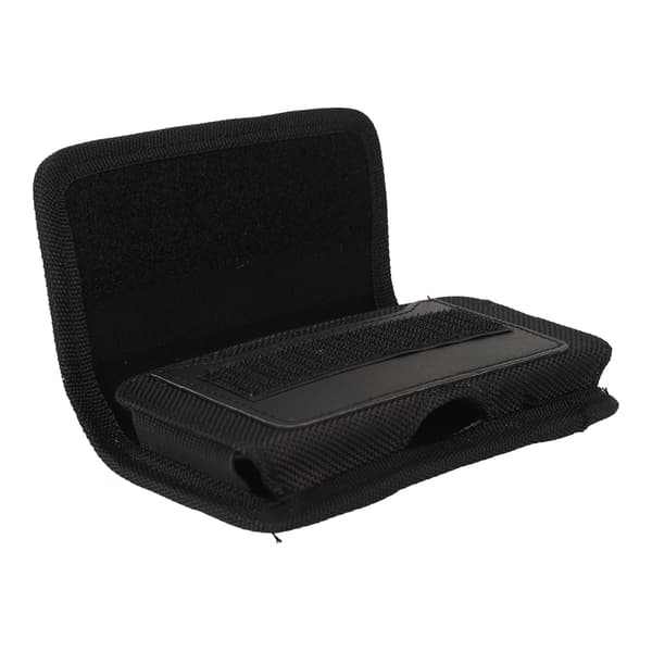 Nylon Telefon Bælte Etui med Klips til iPhone 14 Pro 13 Mini Samsung Galaxy S23 Sort
