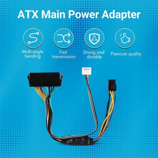【BQ】ATX Hoved 24Pin Hun til 6Pin Han 6Pin PCI-E PSU Strømadapter