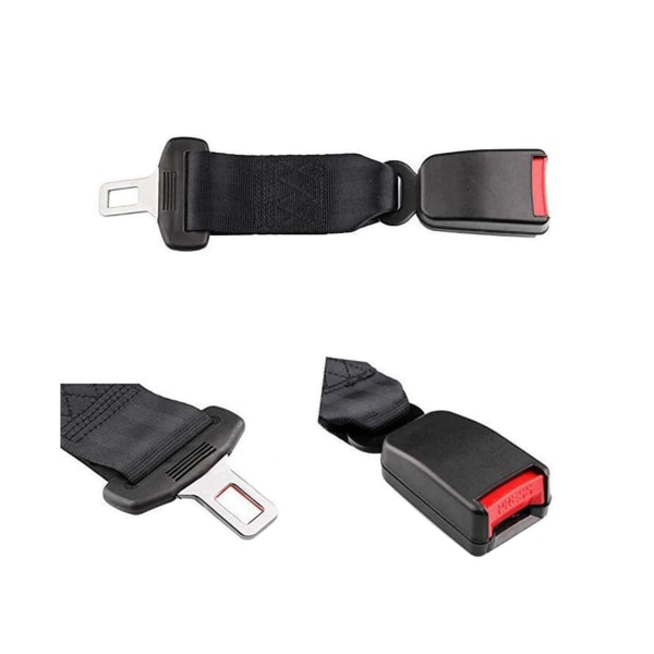 2 Stk Universal Car Auto Safety Sikkerhetsbelte Extender Extension Spenne Clip Strap