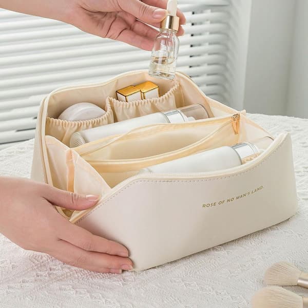 【BQ】Rummelig Toilettaske - Perfekt til Rejser - Makeuptaske - Perfekt black