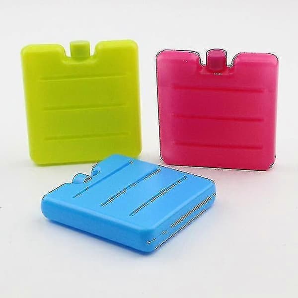 3 små mini-isbiter for kjølebag, matboks, camping, piknik, campingvogn Blue